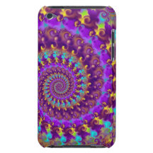 Purple Crazy Fractal Barely There iPod Cover
