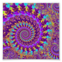 Purple Crazy Fractal Photo Print