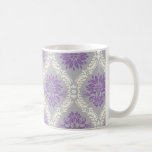 purple cream and gray royale damask coffee mugs