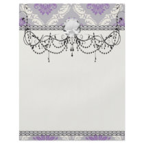 purple cream and grey royale damask flyer