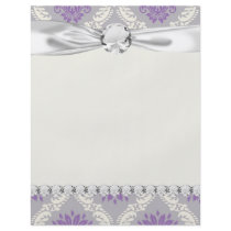 purple cream and grey royale damask custom flyer