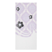 purple cream damask pattern full color rack card