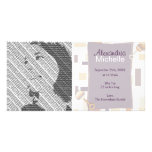 Purple Cream Rattles Birth Announcement Photo Card