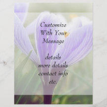 Purple Crocus Blossom Flyers