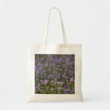 Purple Crocuses DSC5438 Tote Bags