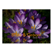 Purple Crocuses • Save the Date Mini Card Business Card
