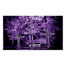 Purple crosses business card