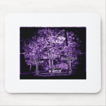 Purple crosses mouse mat