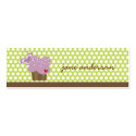 Purple Cupcake & Butterfly Thank You Gift Tag / business cards