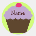 Purple Cupcake Gift Sticker