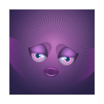Purple Cutie Bubble Stretched Canvas Print