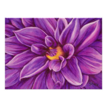 Purple Dahlia Flower Original Art Photo Print