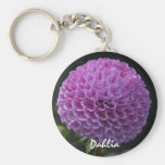 Purple Dahlia Keychain