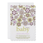 Purple Daisies Flowers Blooms Baby Shower Invite invitations