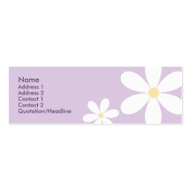 Purple Daisies - Skinny Business Card