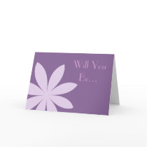 Purple Daisy Be My Flower Girl