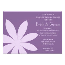 Purple Daisy Couples Wedding Shower Invitation