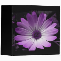 Purple Daisy Flower Avery Binder