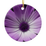 Purple Daisy Flower Custom Birthday Christmas Tree Ornaments