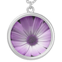 Purple Daisy Flower Necklace