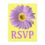 Purple Daisy Flower RSVP Or Custom Postcard