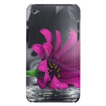 Purple Daisy in Glass Barely There iPod Case