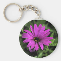Purple daisy key chain