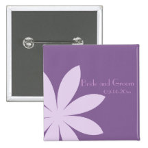 Purple Daisy Wedding Pin