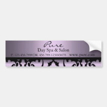 Purple Damask Bumper Sticker