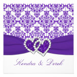 Purple Damask Couples Shower Invitation