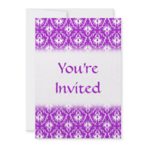 Purple Damask Pattern with White. Announcements
