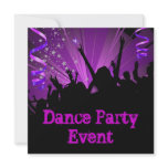 Purple Dance Party Event Crowd Rave Personalized Invitation