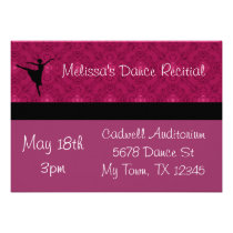 Purple Dance Recital Invitation invitations