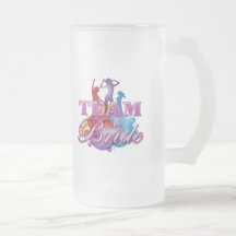 Purple dancing team bride bridesmaids bridal party coffee mugs