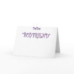 Purple Define Boyfriend Cute Text Greeting Cards