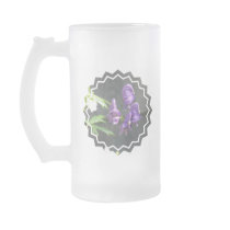 Purple Delphinium Frosted Beer Mug