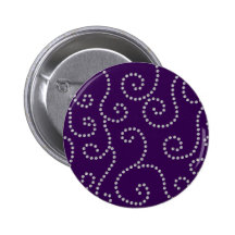 Purple diamonds swirls pin