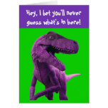 Purple Dinosaur Card