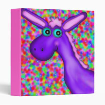 Purple Donkey 3 Ring Binder