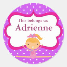 Purple Dot Gymnastics Back to School Stickers