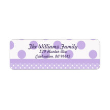 Purple Dots Address Label