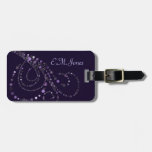 Purple Dots Bag Tags
