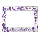 Purple Dots Picture Frame Magnet