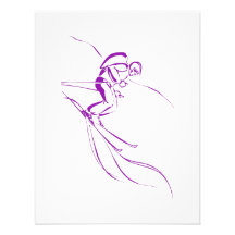 Purple Downhill Custom Invitation