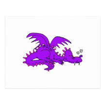 Purple Dragon Sleeping.png Postcard