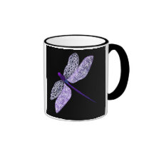 Purple Dragonfly Mugs