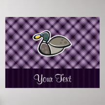 Purple Duck Poster