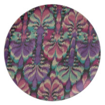 Purple, Dusty Rose & Green Party Plate