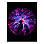 Purple Electricity Eminating from a Plasma Lamp Postcards