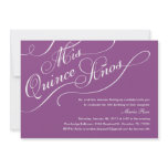 Purple Elegant Quinceanera Invitations